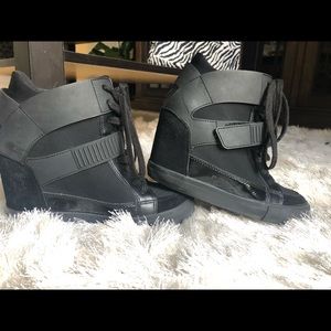 Aldo hightop wedge sneakers